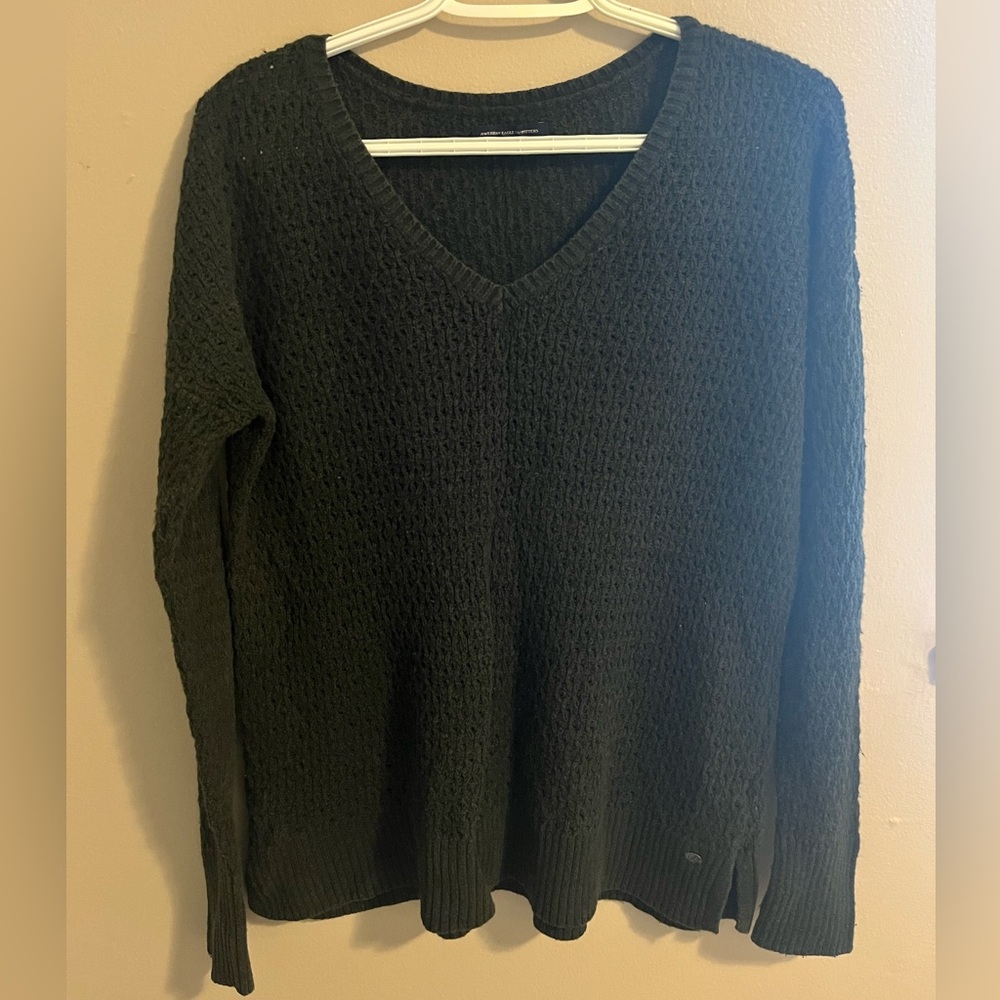 American Eagle Outfitters Forest Green Knit Sweater
